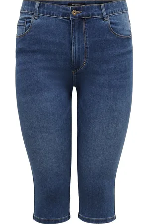 ONLY CARAUGUSTA HW SKINNY DNM KNICKERS MBD Dames Broek