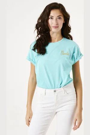 Garcia Dames T-shirt Blauw Korte mouw