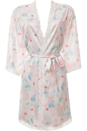 Guy de France Kimono /bloem - satijn bedrukt - XL