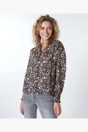 Esqualo Blouse V-neck soft deco print 999 - 999 print
