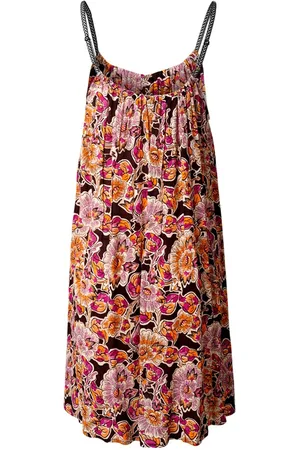 Brunotti Isla-Sakai Dames Jurk - Bruin, Oranje, Roze - L