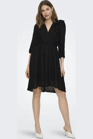 ONLY ONLLONDON 3/4 RUFFLE DRESS NOOS WVN Dames Jurk