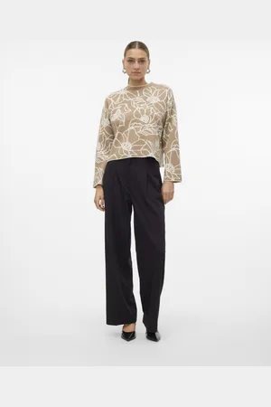 VERO MODA VMNEW FLORA LS O-NECK LOOSE PULLOVER - Dames - Gebreide truien
