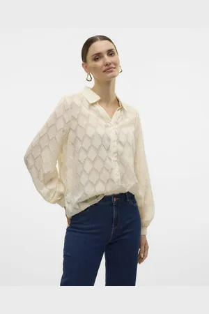 VERO MODA VMAYLA LS SHIRT WVN GA BF - Dames - Blouses