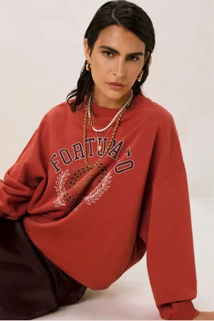 Sissy-Boy Rode sweater met print