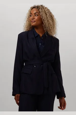 POM Amsterdam Blazer - Striped Midnight Blue Blazers Dames -