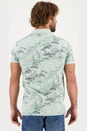 Gabbiano Poloshirt Polo Met Allover Print 234532 599 Sea Green Mannen