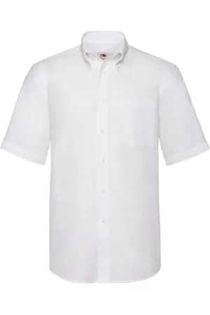 Fruit Of The Loom Heren Oxford Overhemd Korte Mouwen