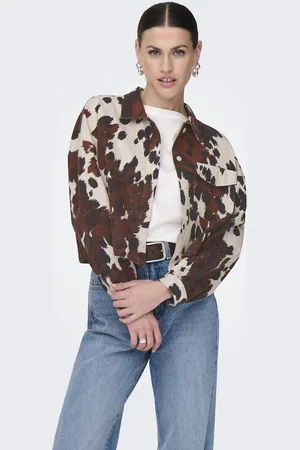 ONLY Blouse Onlcanny Ls Boxy Shirt Wvn 15358626 Chocolate Fondant Dames