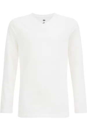 WE Fashion Jongens basic T-shirt met V-hals