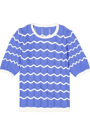 Garcia Dames Trui Blauw Korte mouw