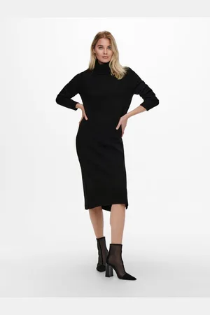 ONLY ONLBRANDIE L/S ROLLNECK DRESS KNT NOOS - Dames - Maxi jurken