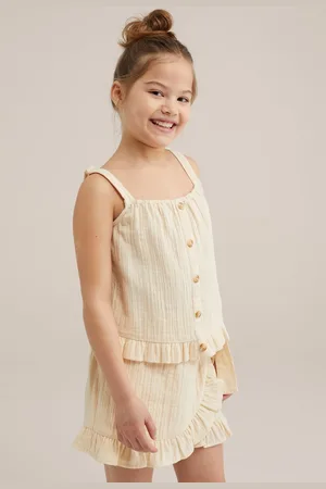 WE Fashion Meisjes top met sierknopen