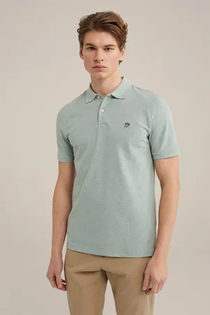 WE Fashion Heren polo met structuur
