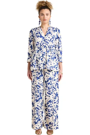 Envie de Fraise Ruime zwangerschapsbroek met bloemenprint met band
