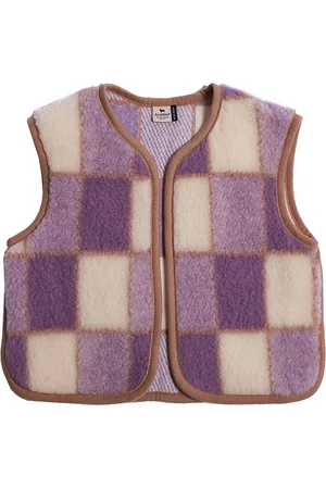 Alwero Gilet Camino junior geblokt lila