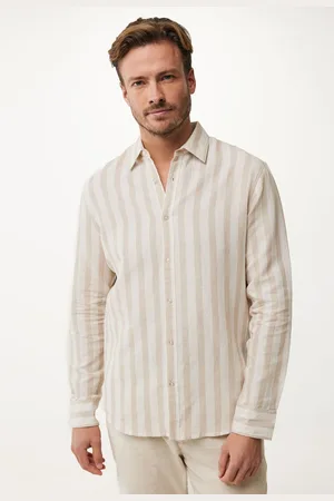 Mexx Shirt Linen Striped Heren