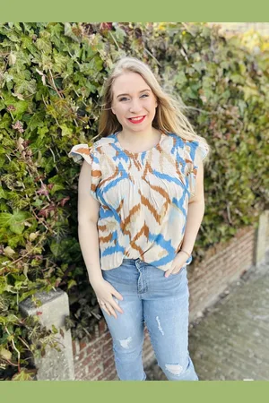 ONLY CARROWA LIFE SL LACE TOP AOP - Meisjes - Blouses
