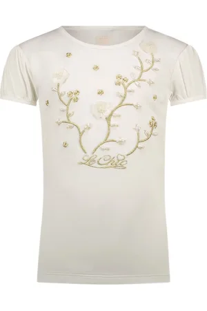 Le Chic Zomer t-shirt meisjes Off - parels & bloemen - Nommy