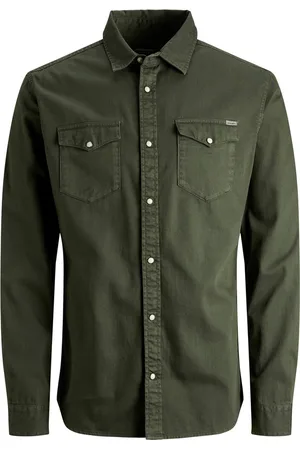 JACK & JONES Heren Overhemd SHERIDAN Groen XL Volwassenen