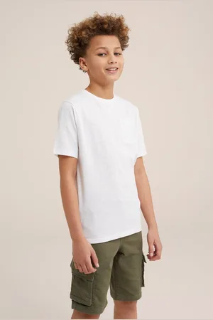 WE Fashion Jongens T-shirt met borstzak