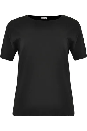 Yoek | Grote maten - dames t-shirt korte mouw - zwart