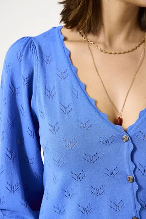 Garcia Dames Vest Blauw Long mouw