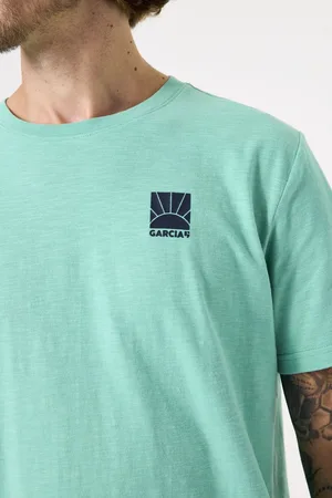 Garcia Heren Chest print T-shirt Groen Korte mouw