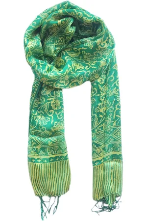 Merkloos Klein Zijden Indonesisch Batik Sjaal - - Techniek Uniek Cadeau Shawl