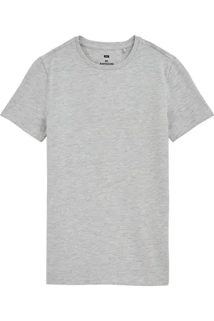 WE Fashion Jongens basic T-shirt met ronde hals