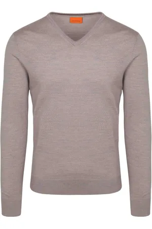 Suitable Merino Pullover V-Hals Greige