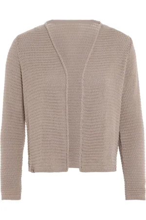 Knit Factory Isa Gebreid Vest - Gebreide dames cardigan - Dames zomervest - Kort vest op heuphoogte - Damesvest gemaakt uit 50% katoen en 50% acryl - - 40/42