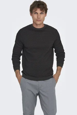 Only & Sons ONLY&SONS - ONSTAPA REG 12 STRUC LS CREW KNIT NOOS - Heren - Gebreide truien