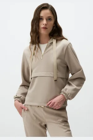 Jimmy Key Halve Rits Hoodie Sweatshirt