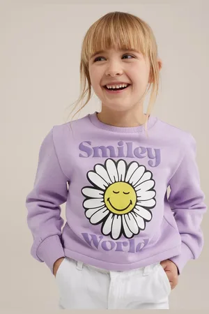 WE Fashion Meisjes SmileyWorld®-sweater met opdruk