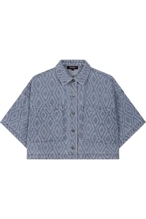 Refined Department Blouse Woven Shortsleeve Blouse Sussy R2503979679 204 Blue Denim Dames