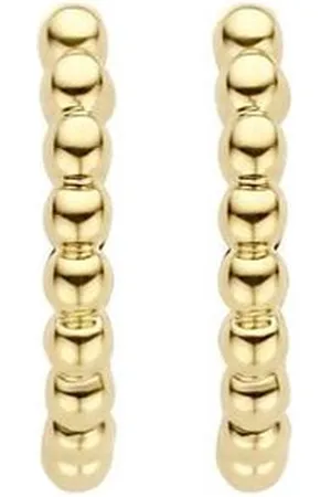 Blush 7264YGO oorringen dames 14 k geel met bolletjes motief