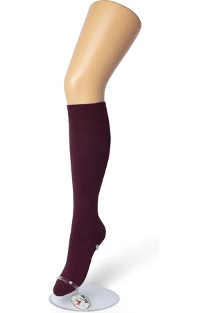 Bonnie Doon Dames - Cotton Knee-High - Donker Rood/ - maat 35-38 (2 paar)