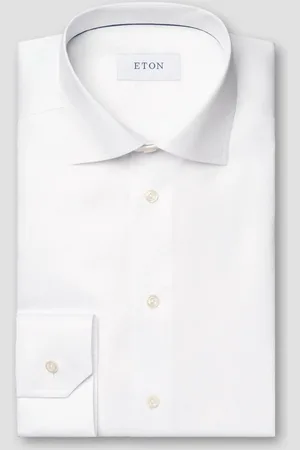 Eton Overhemd Solid Signature Twill Shirt Lange Mouw Overhemd 100012342