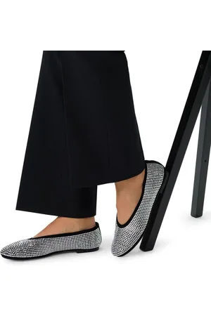 Manfield Dames - Zwarte leren ballerina