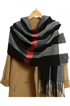 Merkloos DEETJE – Wintersjaal - Dames Sjaal - Blokmotief - Winter Fashion - Shawl - Herfst Sjaal - Omslagdoek - Geblokt - - 180 * 70 cm