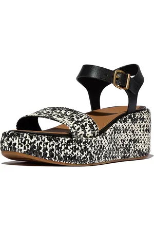 FitFlop Platfforms Woven Wedge Ankle-Strap Sandals