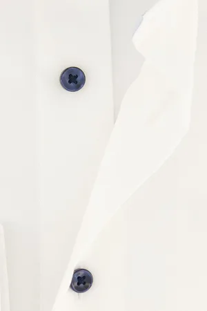 Michaelis Uni twill overhemd met donkerblauwe knopen-boordmaat: 37 Pasvorm:Getailleerd Overhemden