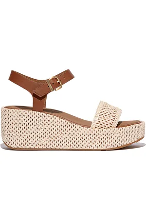 FitFlop Platfforms Woven Wedge Ankle-Strap Sandals