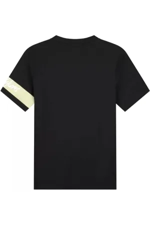 Malelions Men captain t-shirt - MM3-SS25-06 - 365 Black light green