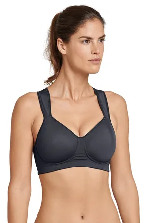 Schiesser Active bh (1-pack) - dames sport-bh antraciet