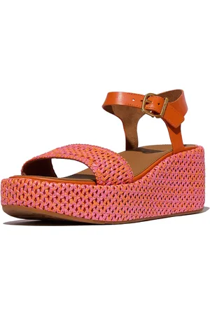 FitFlop Platfforms Woven Wedge Ankle-Strap Sandals