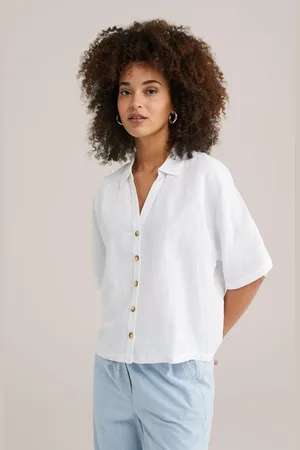 WE Fashion Dames blouse van linnenmix