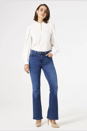 Garcia Celia Flare Dames Flared Fit Jeans Blauw