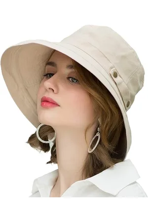 Merkloos Zonnehoed Dames UPF 50+ - Opvouwbare Emmerhoed met Brede Rand - Zomer Strandhoed - Reisvriendelijk - Off-White